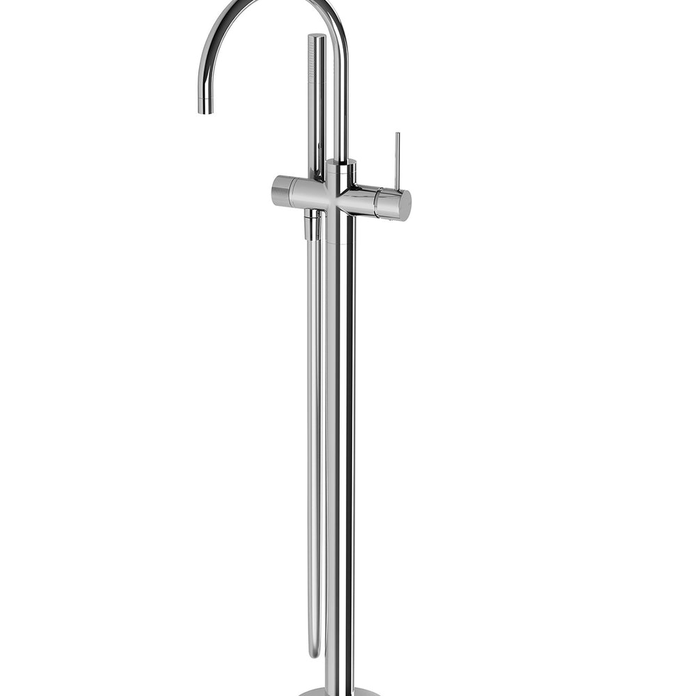 PHOENIX VIVID SLIMLINE FLOOR MOUNTED BATH MIXER WITH HAND SHOWER CHROME