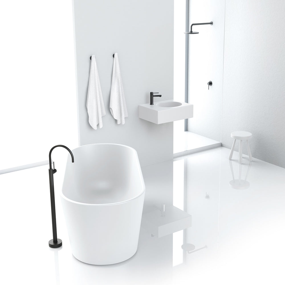 PHOENIX VIVID SLIMLINE FLOOR MOUNTED BATH MIXER MATTE BLACK
