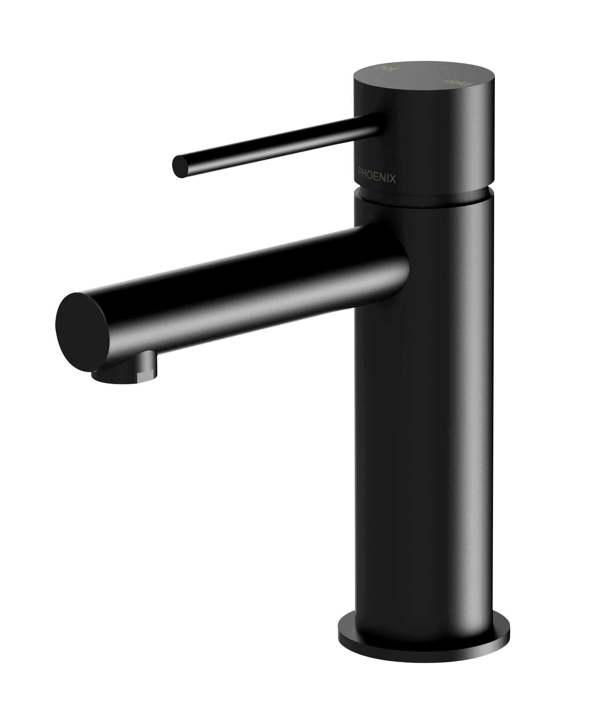 PHOENIX VIVID SLIMLINE LEAD FREE BASIN MIXER 166MM MATTE BLACK