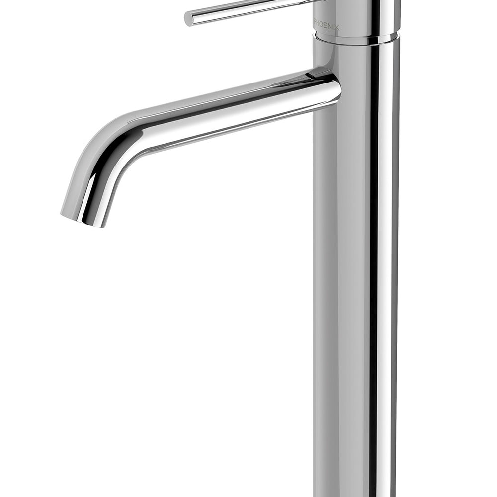 PHOENIX VIVID SLIMLINE LEAD FREE VESSEL MIXER CURVED OUTLET 289MM CHROME