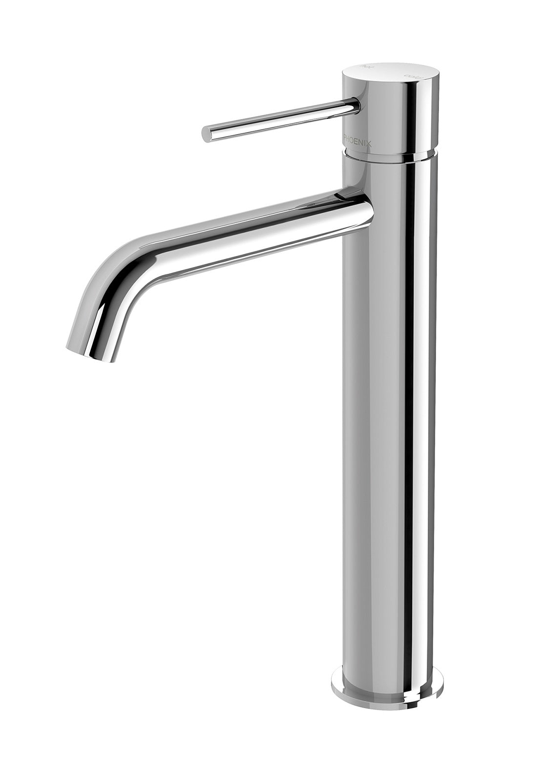 PHOENIX VIVID SLIMLINE-LEAD FREE VESSEL MIXER CURVED OUTLET 289MM CHROME