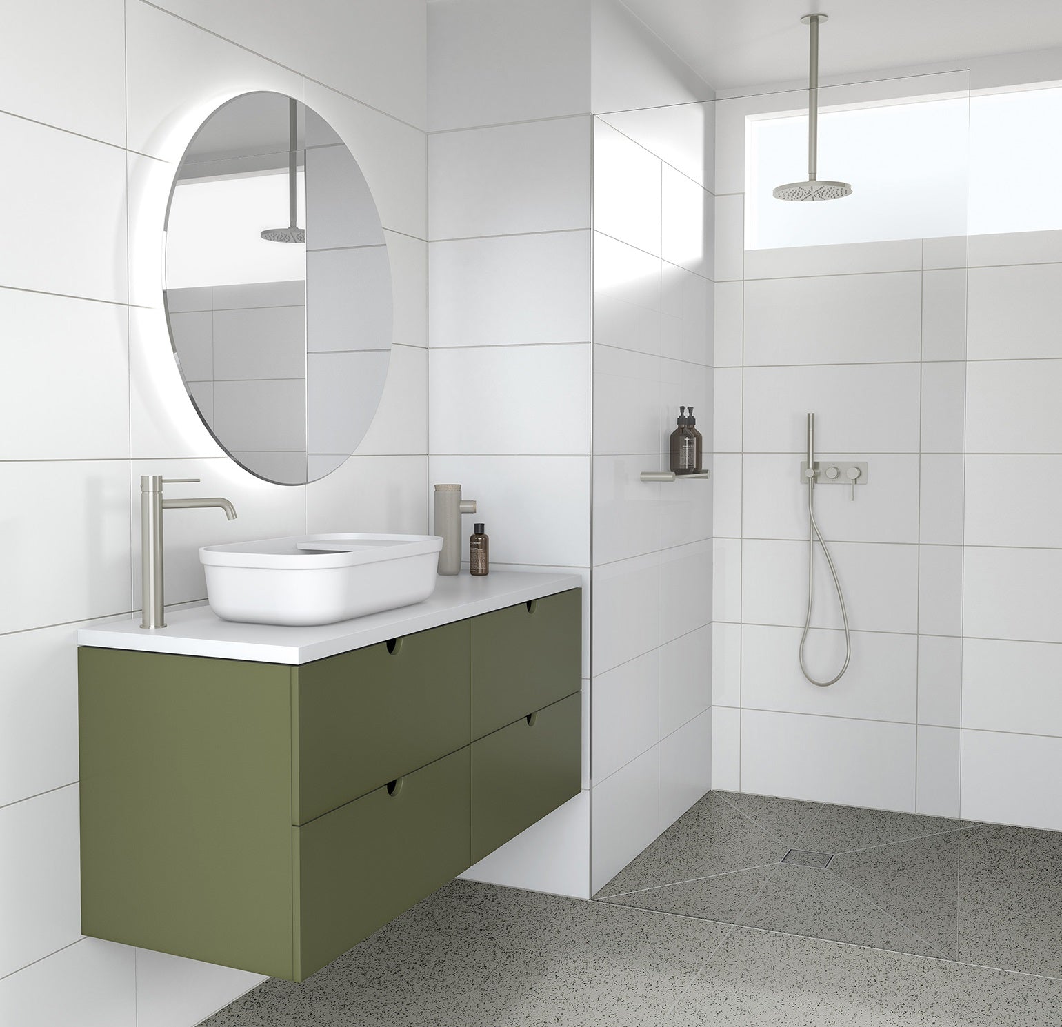 PHOENIX VIVID SLIMLINE LEAD FREE VESSEL MIXER OUTLET 289MM BRUSHED NICKEL