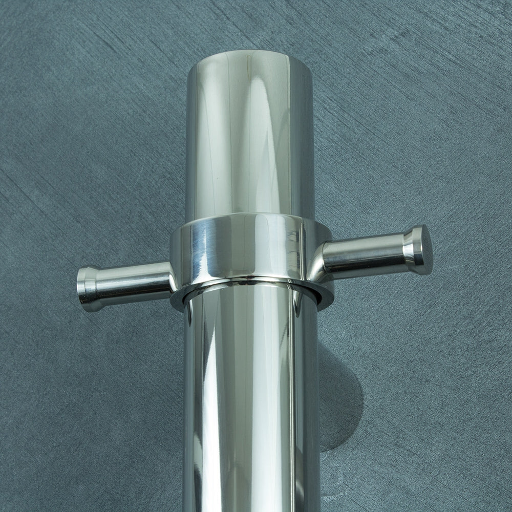 RADIANT HEATING ROUND HOOK ACCESSORY FOR VERTICAL TOWEL RAIL 110MM MIRROR POLISHED