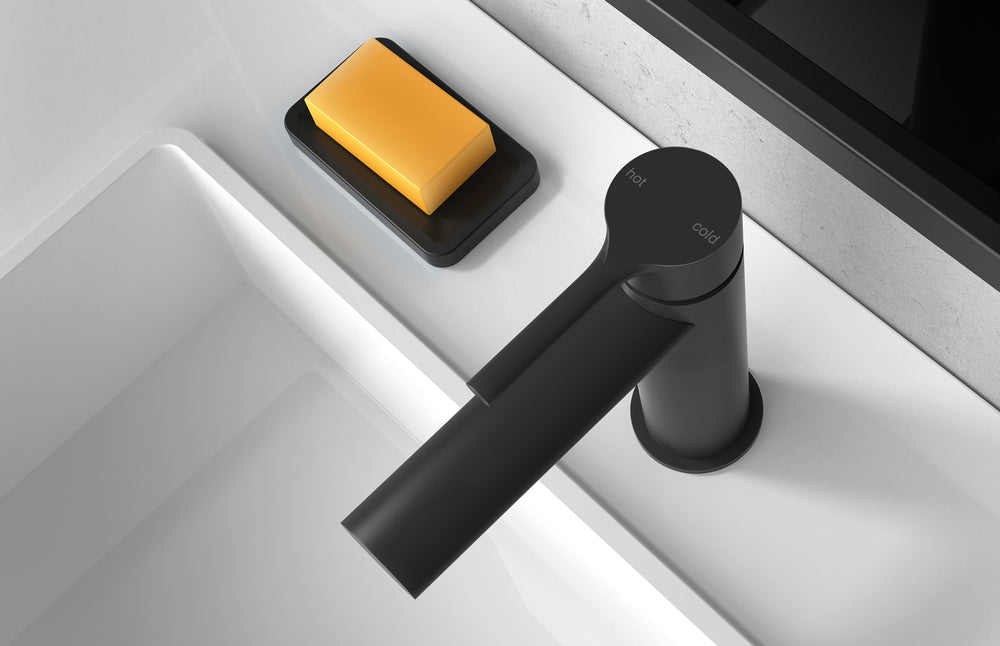 PHOENIX VIVID SLIMLINE BASIN MIXER MATTE BLACK