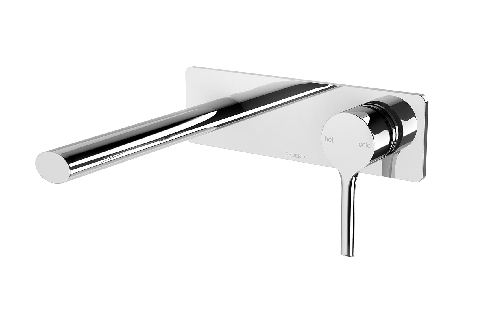 PHOENIX VIVID SLIMLINE OVAL WALL BATH MIXER SET 200MM CHROME