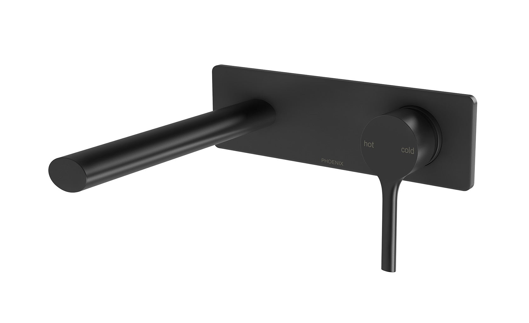 PHOENIX VIVID SLIMLINE OVAL WALL BATH MIXER SET 175MM MATTE BLACK