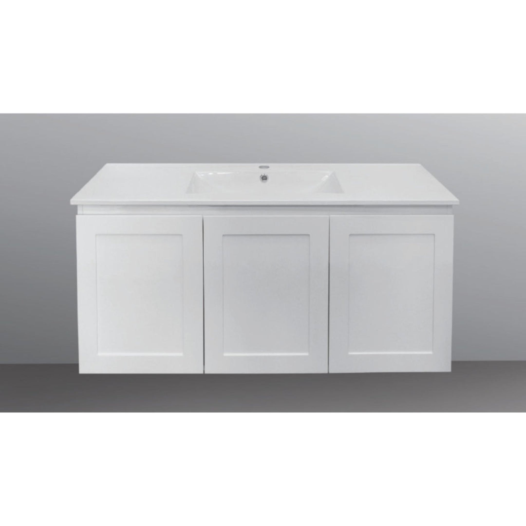 BTH SHAKER PROFILE MATTE WHITE 1200MM SINGLE BOWL WALL HUNG VANITY