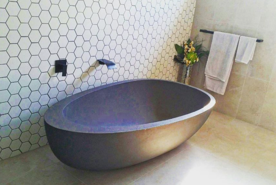 PIETRA BIANCA WHITNEY FREESTANDING STONE BATHTUB WITH CUSTOM COLOURS (AVAILABLE IN 1600MM, 1700MM AND 1800MM)