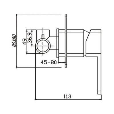 HELLYCAR ELEGANT LEAD FREE WALL BATH / SHOWER MIXER CHROME