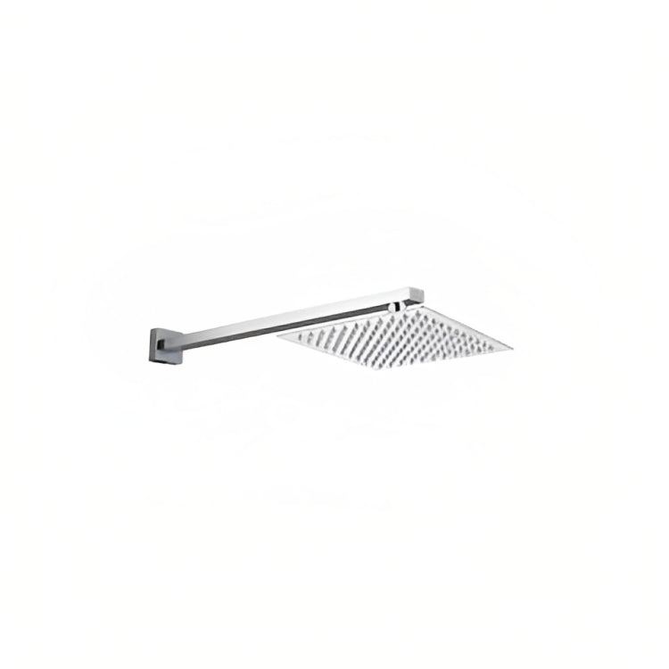 HELLYCAR ERIC WALL SHOWER ARM AND SHOWER HEAD 200MM BLACK