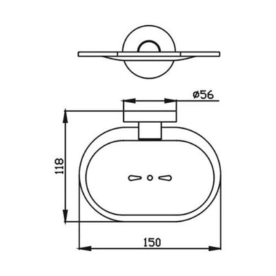 HELLYCAR IDEAL SOAP DISH CHROME