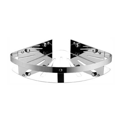 HELLYCAR UNIVERSAL STAINLESS STEEL CORNER SHELF CHROME