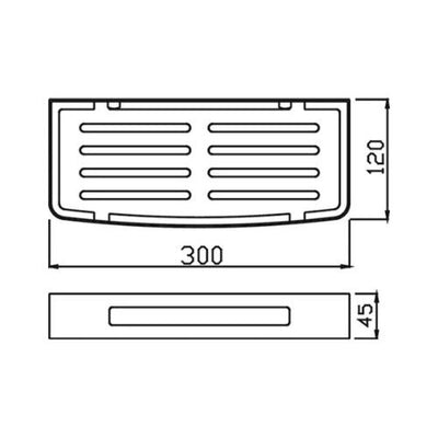HELLYCAR UNIVERSAL STAINLESS STEEL SHELF CHROME