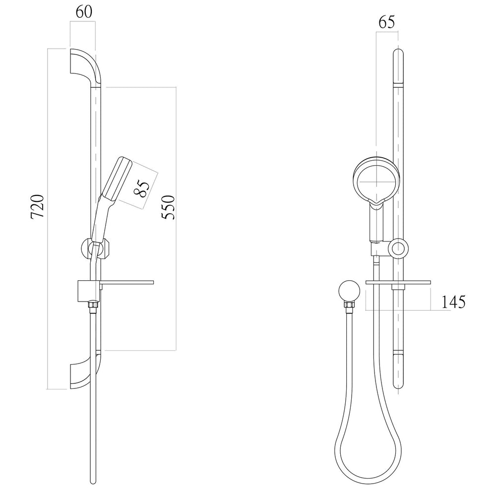 PHOENIX IVY RAIL SHOWER CHROME