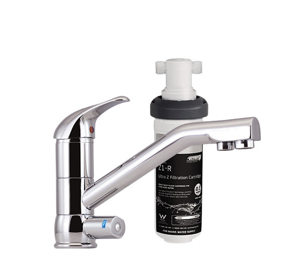 PURETEC TRIPLA LEAD FREE T2 FAUCET WITH QUICK-TWIST FILTER 0.1 MICRON