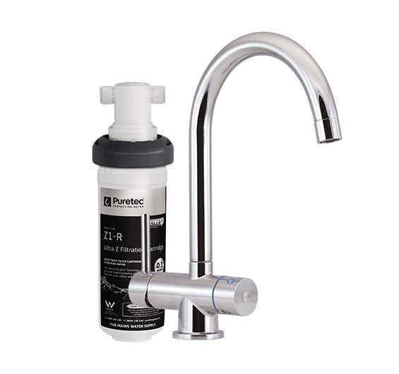 PURETEC TRIPLA LEAD FREE T4 FAUCET WITH QUICK-TWIST FILTER 0.1 MICRON
