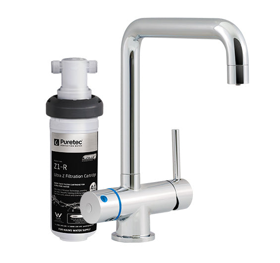 PURETEC TRIPLA LEAD FREE T5 FAUCET WITH QUICK-TWIST FILTER 0.1 MICRON