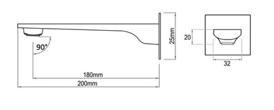 INSPIRE ZEVIO BATH SPOUT BRUSHED GOLD