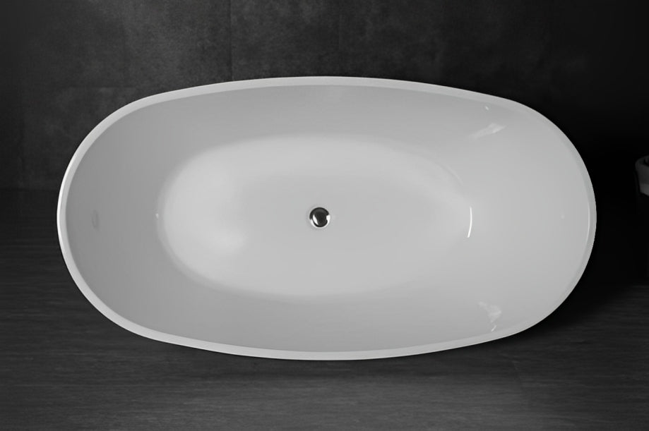 INSPIRE VINNY EGG-SHAPED FREESTANDING BATHTUB MATTE WHITE (AVAILABLE IN 1500MM AND 1700MM)