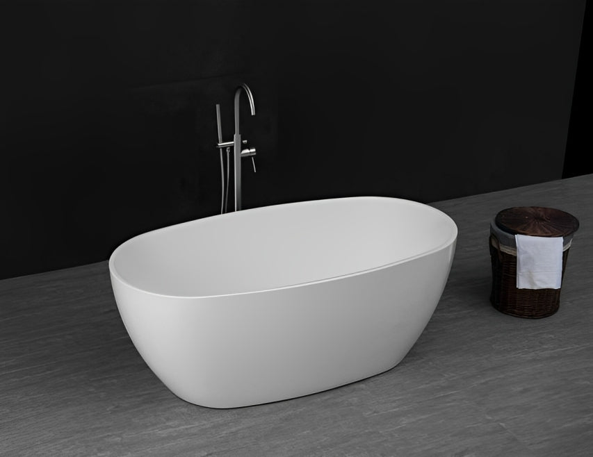 INSPIRE VINNY EGG-SHAPED FREESTANDING BATHTUB GLOSS WHITE (AVAILABLE IN 1500MM AND 1700MM)