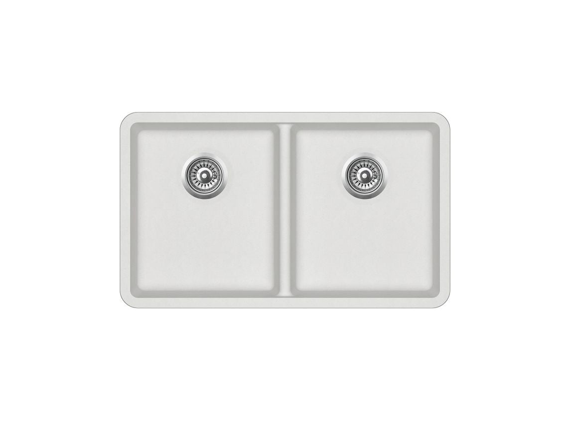 INSPIRE VIVA GRANITE BLACK DOUBLE BOWL SINK BLACK 810MM