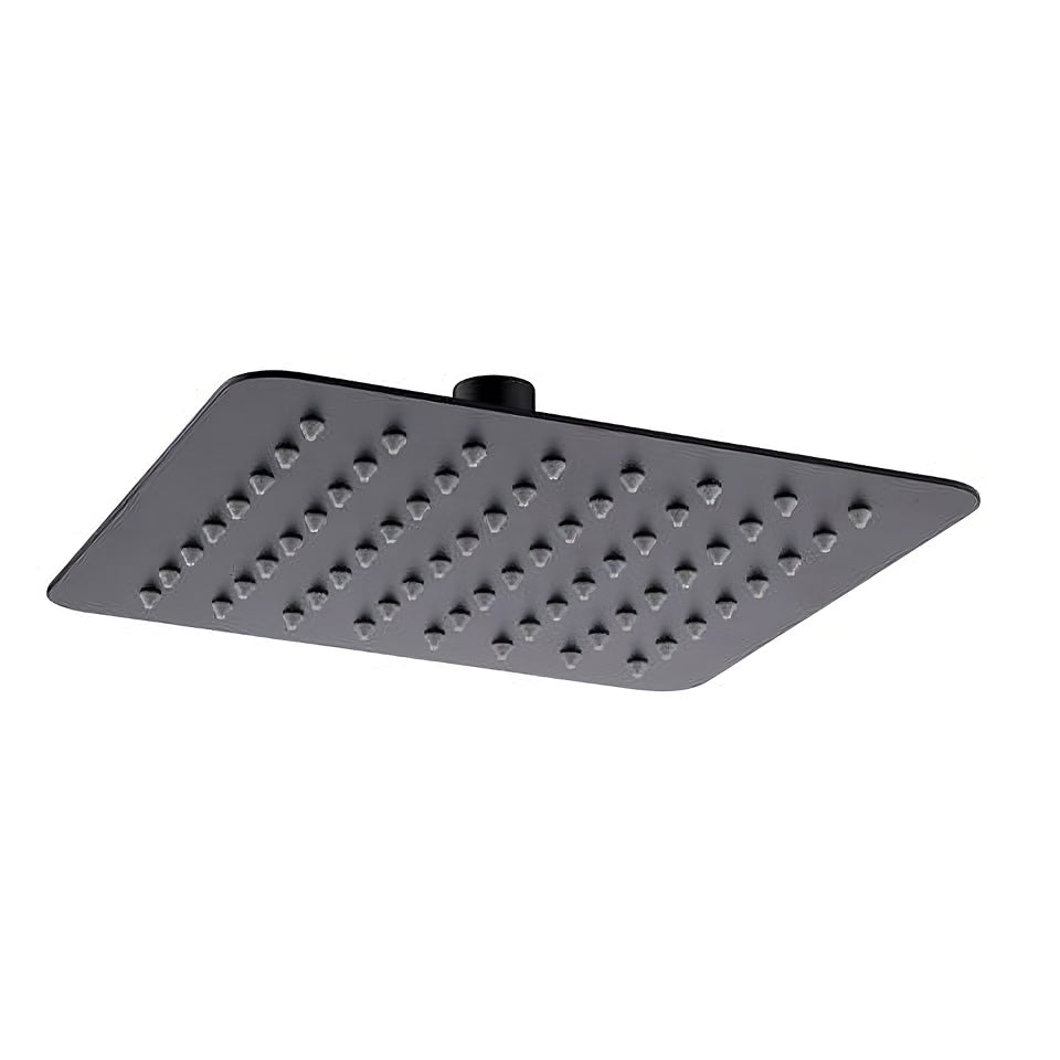 INSPIRE TARANTO STAINLESS SHOWER HEAD SQUARE 200MM BLACK