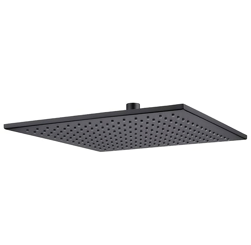 INSPIRE STAINLESS SHOWER HEAD SQUARE 300MM BLACK