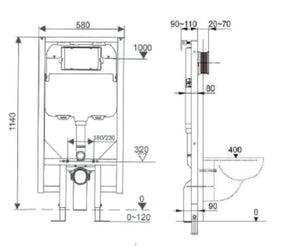 AXENT WALL HUNG CISTERN