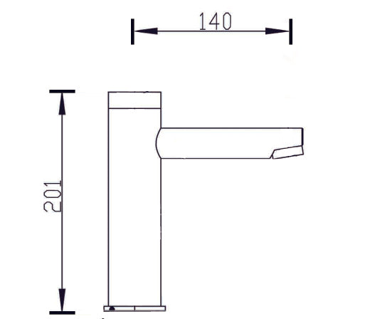 LINKWARE INTELLIGENT SENSOR BASIN TAP 201MM CHROME