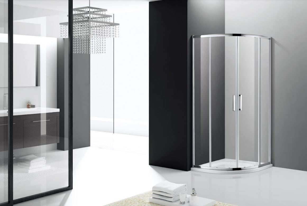 SERPENTI CURVED DOUBLE SLIDING SHOWER SCREEN