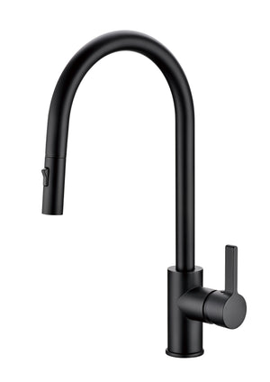 IKON OTUS PULL-OUT SINK MIXER 405MM MATTE BLACK