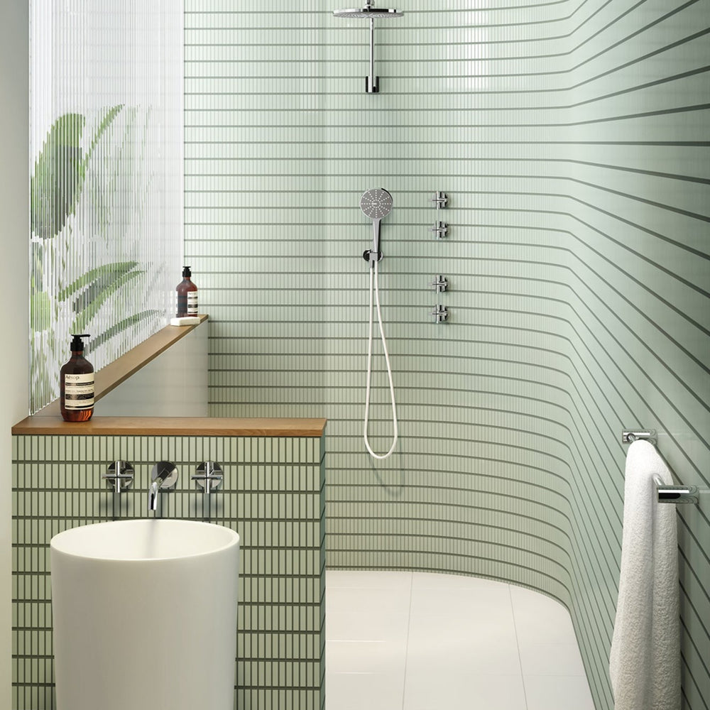 PHOENIX VIVID SLIMLINE PLUS LEAD FREE WALL BASIN / BATH OUTLET 180MM CHROME