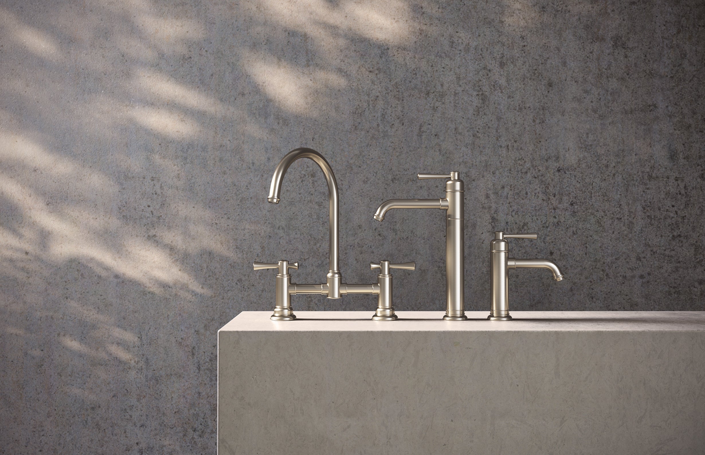 PHOENIX CROMFORD EXPOSED LEAD FREE SINK SET 325MM BRUSHED NICKEL