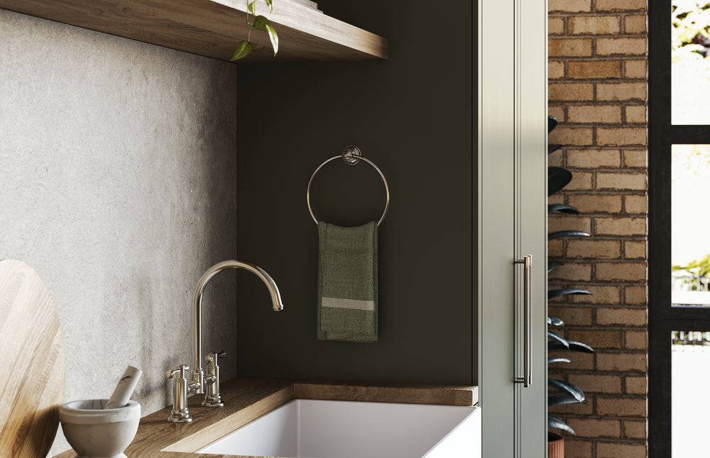 PHOENIX CROMFORD HAND TOWEL HOLDER BRUSHED NICKEL 208MM