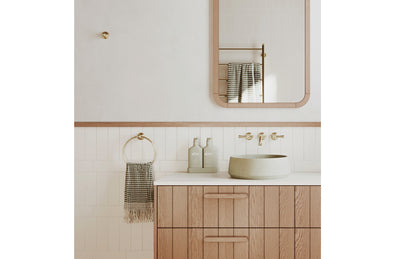 PHOENIX CROMFORD HAND TOWEL HOLDER BRUSHED GOLD 208MM
