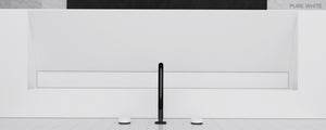 GALLARIA ELAN RECTANGULAR ELEMENTS STONE WASHPLANE 800MM PURE WHITE