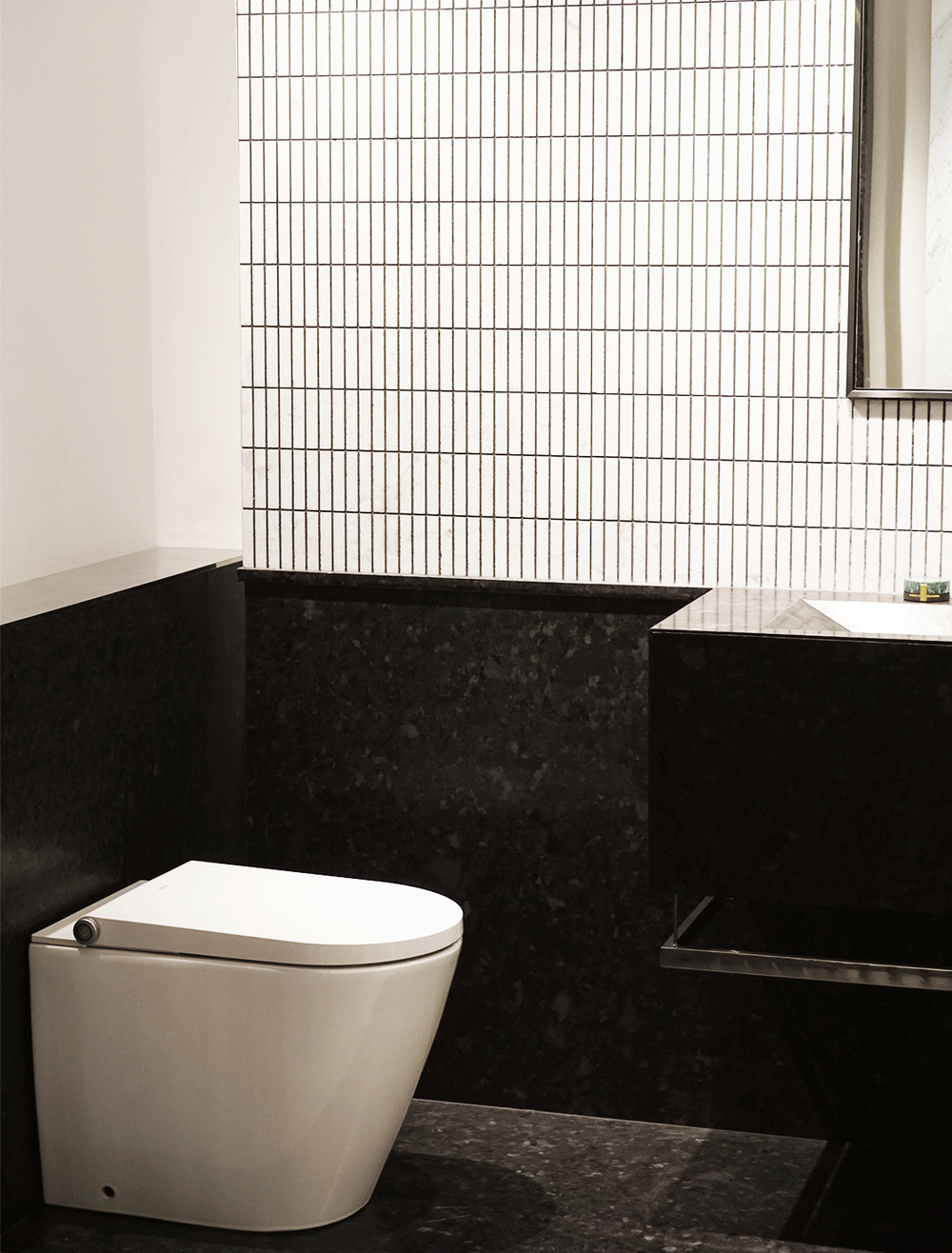 GALLARIA ALTA COMFORT RIMLESS WALL FACE PAN AND REMOTE BIDET PACKAGE GLOSS WHITE