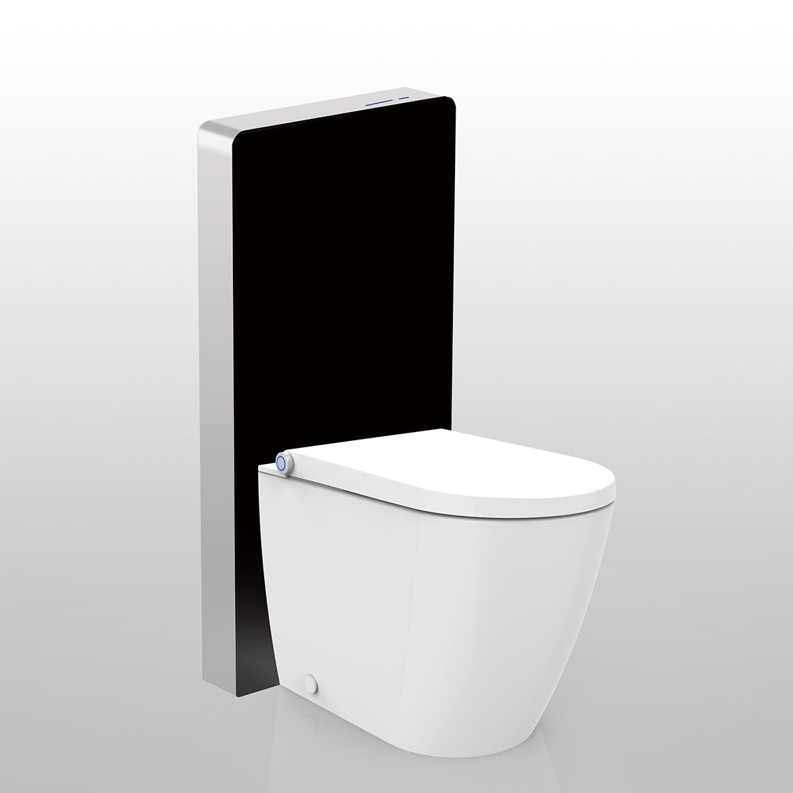 GALLARIA BLACK ALTARETROFIT RIMLESS WALL FACE PAN AND REMOTE WASHLET PACKAGE GLOSS WHITE