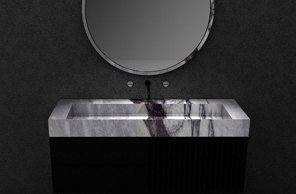 GALLARIA ELAN RECTANGULAR NEW YORK STONE WASHPLANE 800MM