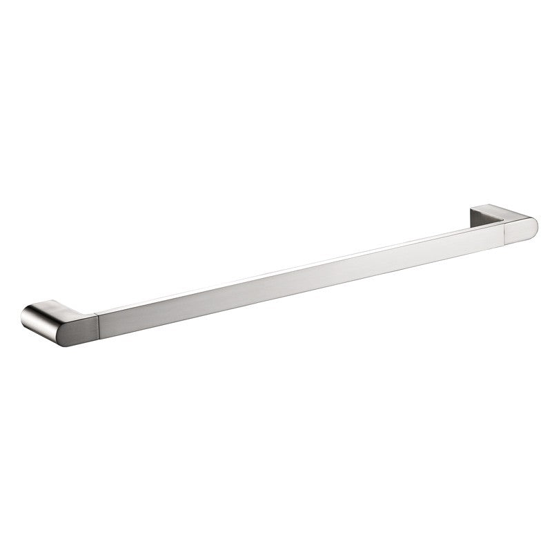 IKON FLORES SINGLE NON-HEATED TOWEL RAIL BRUSHED NICKEL 600MM AND 800MM