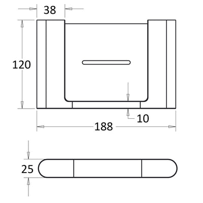 IKON FLORES SOAP HOLDER GUN METAL 188MM
