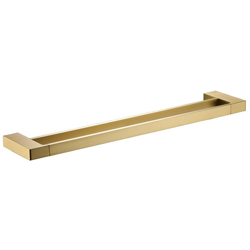 IKON CERAM DOUBLE NON-HEATED TOWEL RAIL BRUSHED GOLD 600 AND 800MM