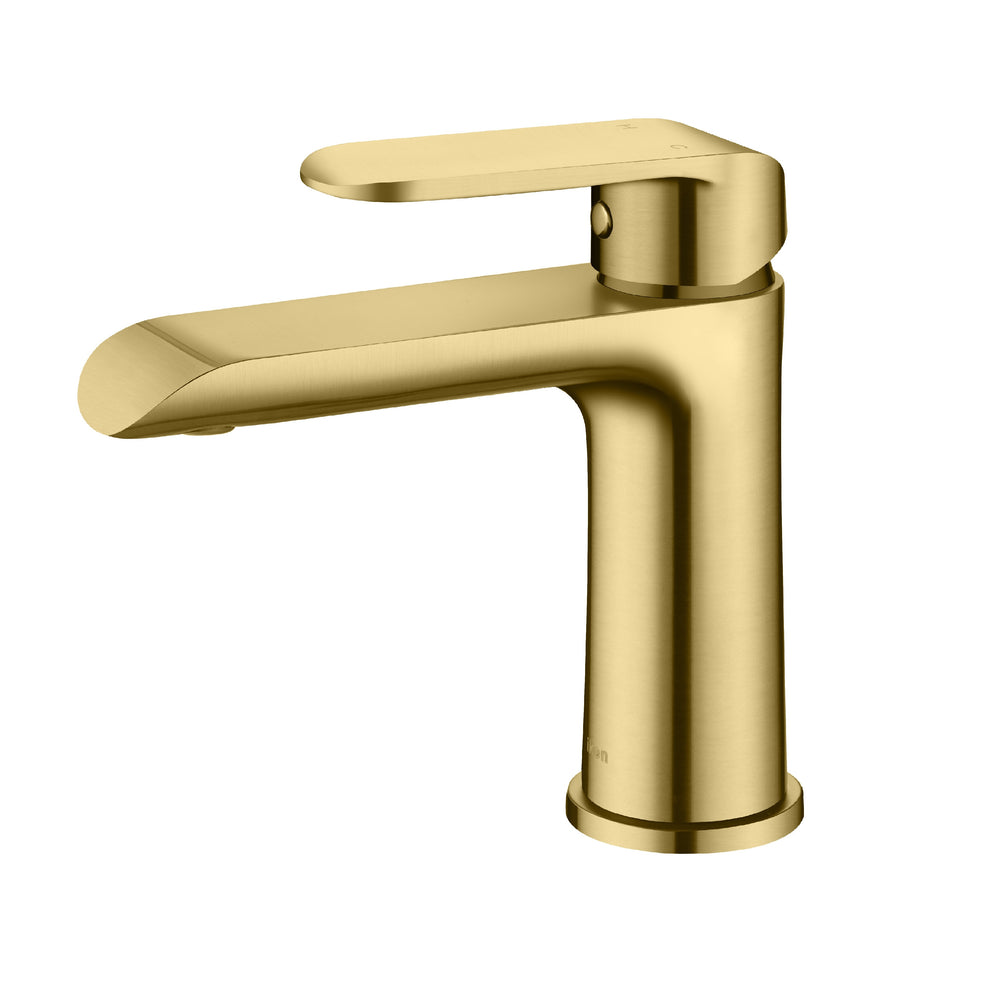 IKON KARA LEAD FREE BASIN MIXER 154MM BRUSHED GOLD