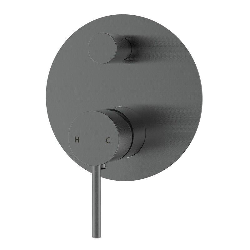 IKON HALI WALL MIXER WITH DIVERTER 130MM GUN METAL