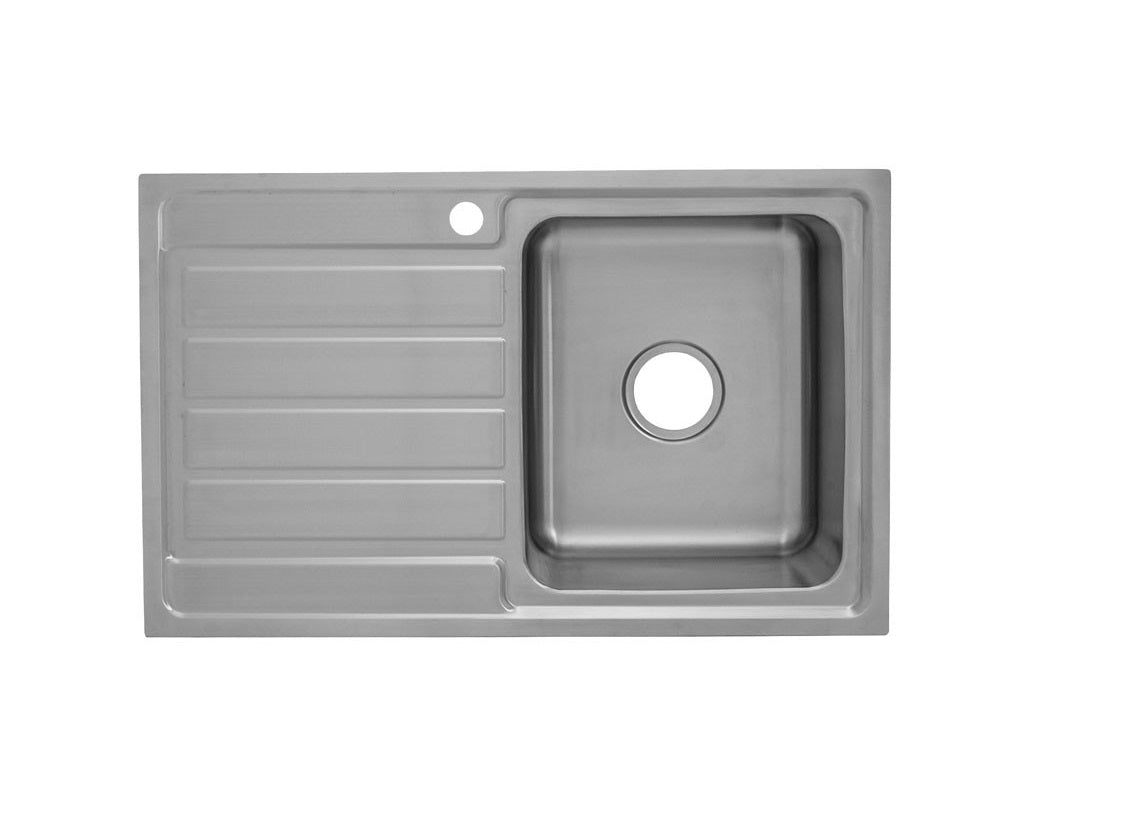 IKON SETO SINGLE BOWL & SINGLE DRAINER KITCHEN SINK-RHB CHROME 860MM