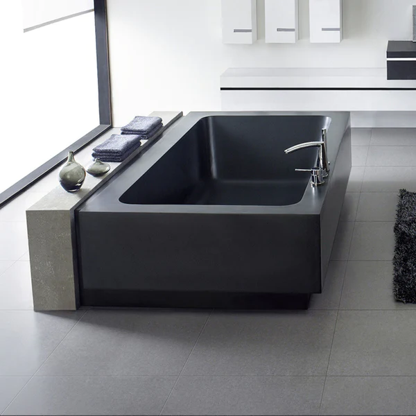Give a luxurious statement with visual decadence and physical pleasure of back-to-wall freestanding baths