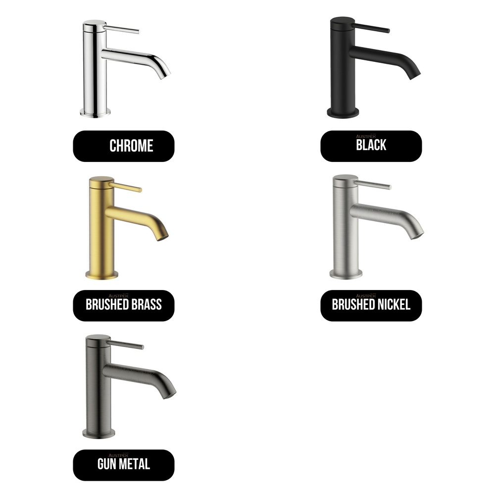 GARETH ASHTON POCO BASIN MIXER - All Finishes (Chrome, Black, Brushed Brass, Brushed Nickel, Gun Metal)