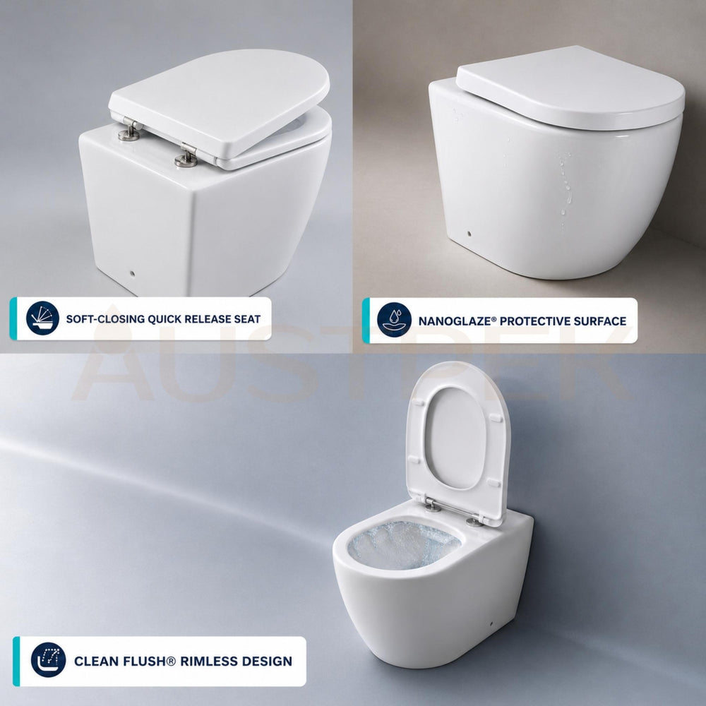SEIMA ARKO RIMLESS WALL FACED TOILET GLOSS WHITE