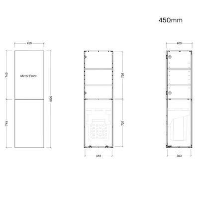 TIMBERLINE LINCOLN CUSTOM MIRROR TALL BOY (ALL SIZING)