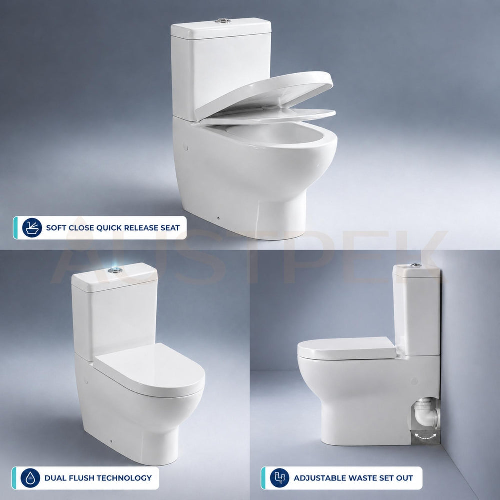 TURNER HASTINGS HARTLEY CLOSE COUPLED BACK TO WALL TOILET SUITE GLOSS WHITE
